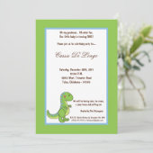 5x7 Dinosaur Birthday Party nodigt uit Kaart (Staand voorkant)