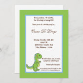 5x7 Dinosaur Birthday Party nodigt uit Kaart (Voorkant / Achterkant)