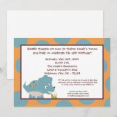 5x7 Dinosaur Dino Tricer Birthday Party Invitation Kaart (Voorkant / Achterkant)