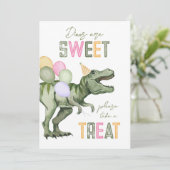 5x7 Dinosaur Treat Sign Kaart (Staand voorkant)