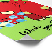 5x7 Dinosaur World Wash Uw gezicht in de wandArt Poster (Hoek)