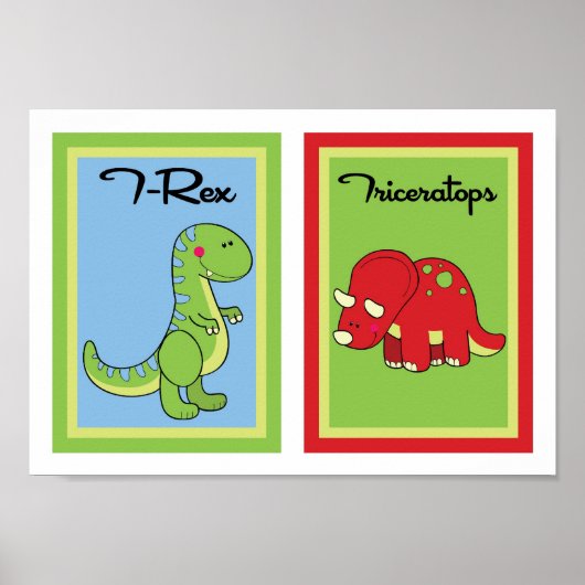 5X7 Dinosaurus Wall Art Collectie Poster (Voorkant)