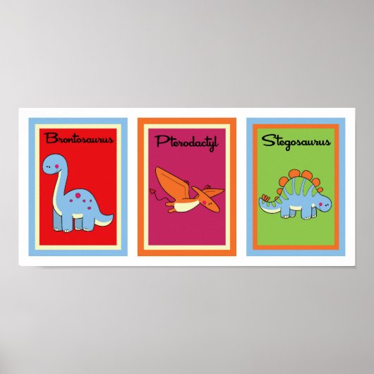 5X7 Dinosaurus Wall Art Collectie Poster (Voorkant)