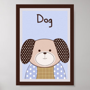 5x7 "Dog" Graham Crackers Baby Beddengoed Wall Art Poster