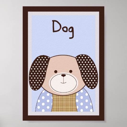 5x7 "Dog" Graham Crackers Baby Beddengoed Wall Art Poster (Voorkant)