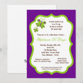 5x7 Donker Paars Butterfly Baby shower Kaart (Voorkant / Achterkant)