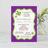 5x7 donker Paarse vlinder Baby shower Kaart (Staand voorkant)