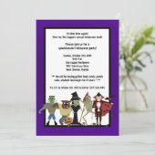 5x7 DraculaMonster Halloween Bash Party Invitation Kaart (Staand voorkant)