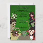 5x7 DraculaMonster Halloween Bash Party Invitation Kaart (Voorkant)