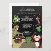 5x7 DraculaMonster Halloween Bash Party Invitation Kaart (Voorkant / Achterkant)