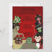 5x7 DraculaMonster Halloween Bash Party Invitation Kaart (Voorkant)
