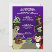 5x7 DraculaMonster Halloween Bash Party Invitation Kaart (Voorkant)