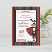 5x7 DraculaMonster Halloween Bash Party Invitation Kaart (Staand voorkant)