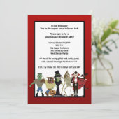 5x7 DraculaMonster Halloween Bash Party Invitation Kaart (Staand voorkant)