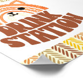 5x7 Drink Station Boho Woodland Fox Verjaardag Poster (Hoek)