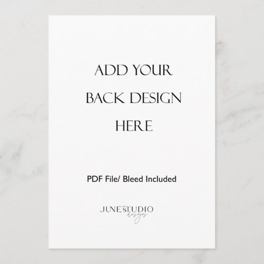 5x7" Dubbelzijdig Menu Kaart Afdrukken (Achterkant)