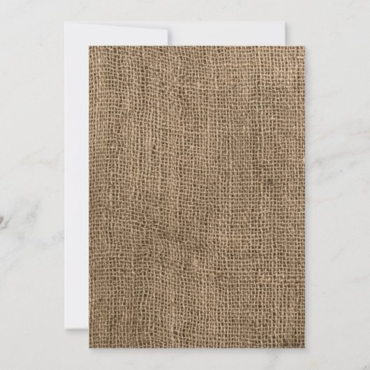 5x7 Eat Drink moet huwelijksburlap uitnodigen Kaart (Achterkant)