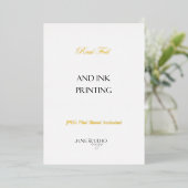 5x7" echte folie- en inktdruk voor uitnodigingskaa folie uitnodiging (Staand Voorkant)