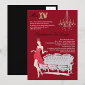 5x7 Elegant Party Quinceanera Birthday Uitnodiging (Voorkant / Achterkant)