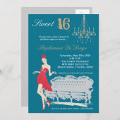 5x7 Elegant Party Sweet 16 Verjaardag Uitnodiging (Voorkant / Achterkant)