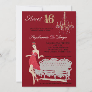 5x7 Elegant Party Sweet 16 Verjaardag Uitnodiging