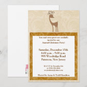 5x7 Elegant Reindeer Golden Scroll Uitnodiging (Voorkant / Achterkant)