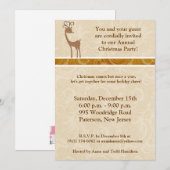 5x7 Elegant Reindeer Golden Scroll Uitnodiging (Voorkant / Achterkant)