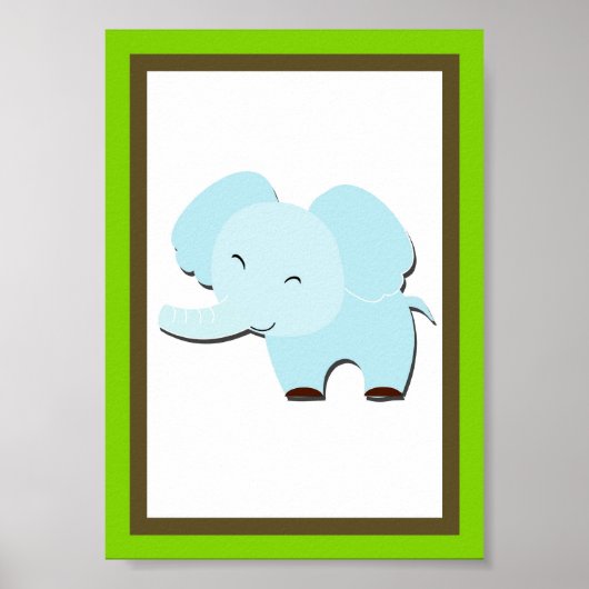 5X7 Elephant Oerwoud Animal Wall Art Poster (Voorkant)