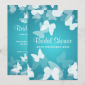 5x7 Elusive Butterflies Blue Vrijgezellenfeest Kaart (Voorkant / Achterkant)