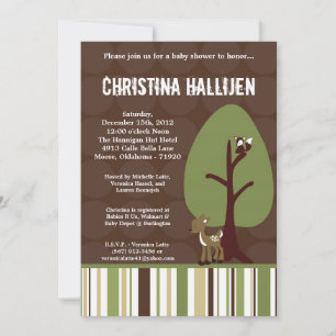 5x7 Enchanted Hollow Forest Baby shower Invitation Kaart