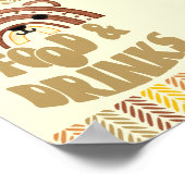 5x7 Eten & Drinken Boho Woodland Beer Verjaardag Poster (Hoek)