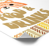 5x7 Eten & Drinken Boho Woodland Fox Verjaardag Poster (Hoek)