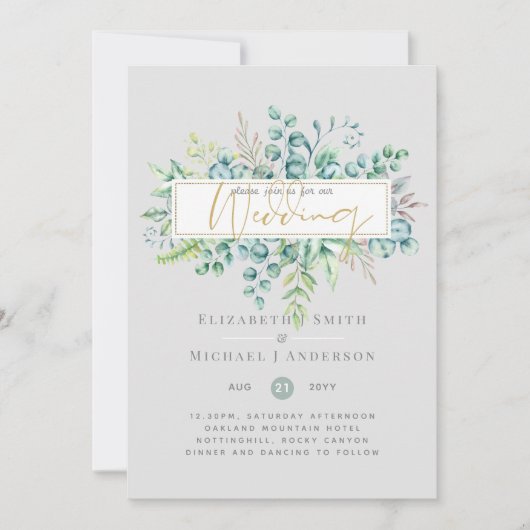 5x7 Eucalyptus Dreams - Botanische Greenery Weddin (Voorkant)