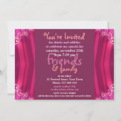 5x7 Exotic Pink Girls Boudoir Party Uitnodiging (Achterkant)