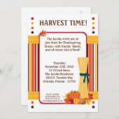 5x7 Fall Leaves Tarwe Thanksgiving Invitation Kaart (Voorkant / Achterkant)