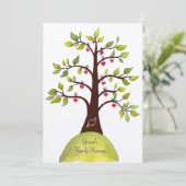 5x7 Familie reünie Waterverf hartboom uitnodigen Kaart (Staand voorkant)