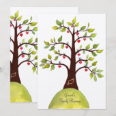 5x7 Familie reünie Waterverf hartboom uitnodigen Kaart (Voorkant / Achterkant)