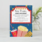 5x7 filmpartij uitnodigen kaart (Staand voorkant)