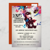 5x7 Floral Masquerade Halloween Uitnodiging (Voorkant / Achterkant)