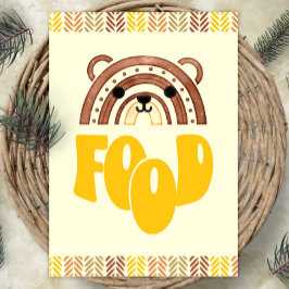 5x7 Food Station Boho Woodland Beer Verjaardag Poster