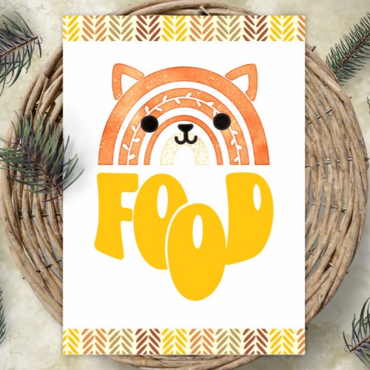 5x7 Food Station Boho Woodland Fox Verjaardag Poster