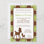 5x7 Forrest Momma Baby Deer Baby shower Uitnodigin Kaart (Voorkant)