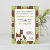 5x7 Forrest Momma Baby Deer Baby shower Uitnodigin Kaart (Staand voorkant)