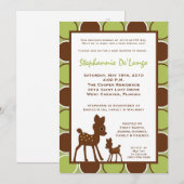 5x7 Forrest Momma Baby Deer Baby shower Uitnodigin Kaart (Voorkant / Achterkant)