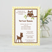 5x7 Forrest Woodland Animal Birthday Invitation Kaart (Staand voorkant)