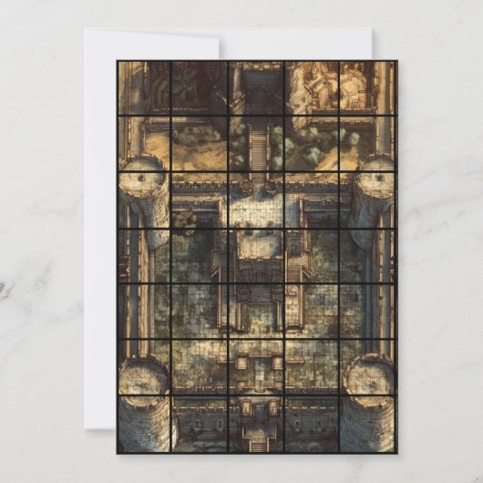 5x7 Fortress Paper Gridmap Kaart (Voorkant)