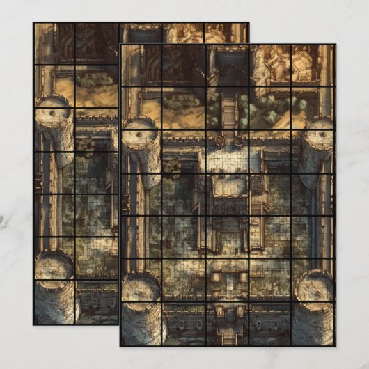 5x7 Fortress Paper Gridmap Kaart (Voorkant / Achterkant)