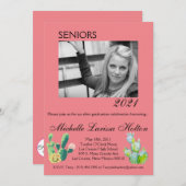 5x7 foto afstudeerfeest uitnodiging Boheemse CAC (Voorkant / Achterkant)