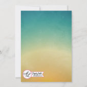 5x7 foto afstudeerfeest uitnodiging strand zonsond (Achterkant)