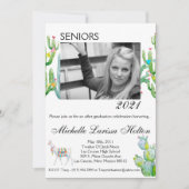 5x7 Foto Afstuderen Party Uitnodiging Boho Llama B (Voorkant)